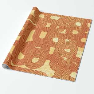 Retro lines. Abstract hand drawn grunge illustrati Wrapping Paper