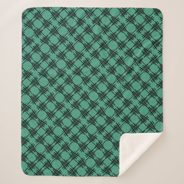 Retro Lines Sherpa Blanket (Front)