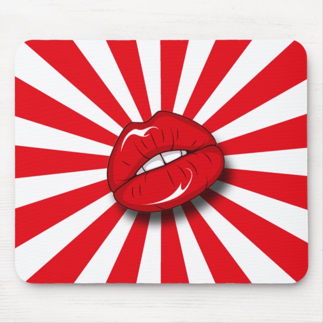 RETRO LIPS MOUSE PAD (Front)