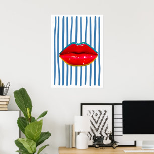 Retro Lips Poster