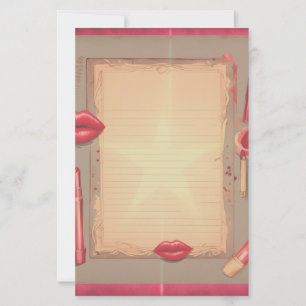 Retro Lipstick Stationery 