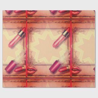 Retro Lipstick Wrapping Paper