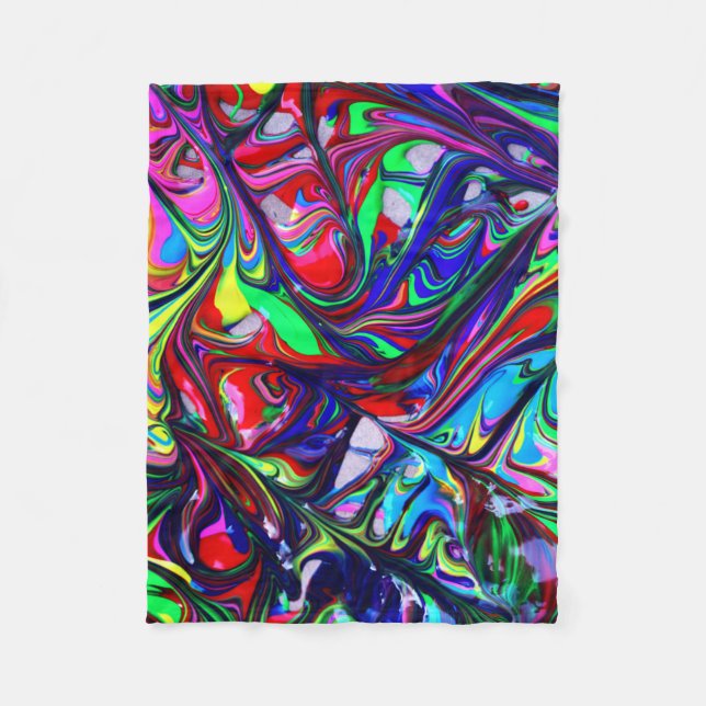 Retro Liquid  Fleece Blanket (Front)