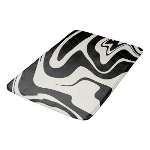 Retro Liquid Swirl Glam #2 #retro #decor #art  Bath Mat