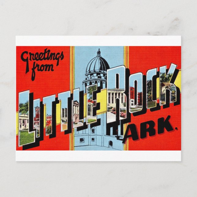  Retro Little Rock Arkansas Postcard  (Front)