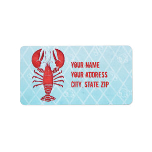 Retro Lobster Label