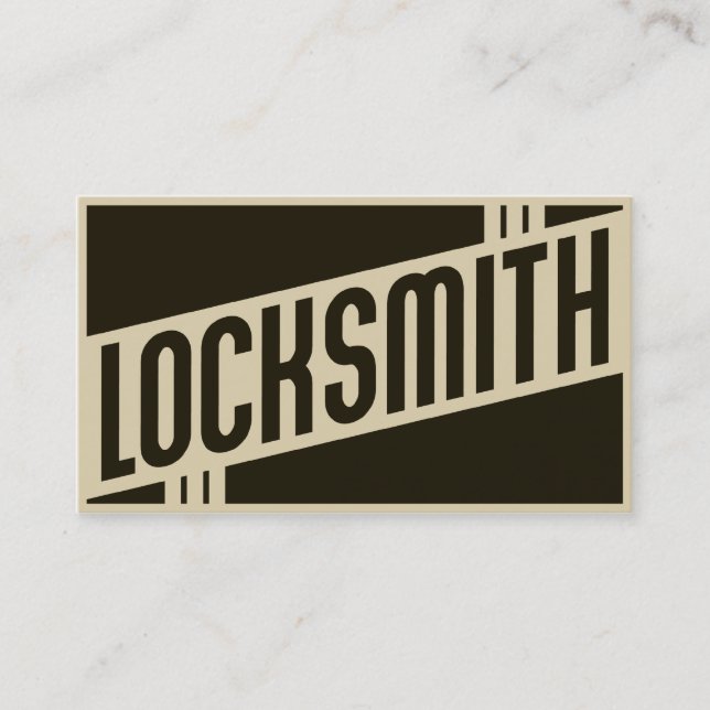 retro locksmith business card (Front)