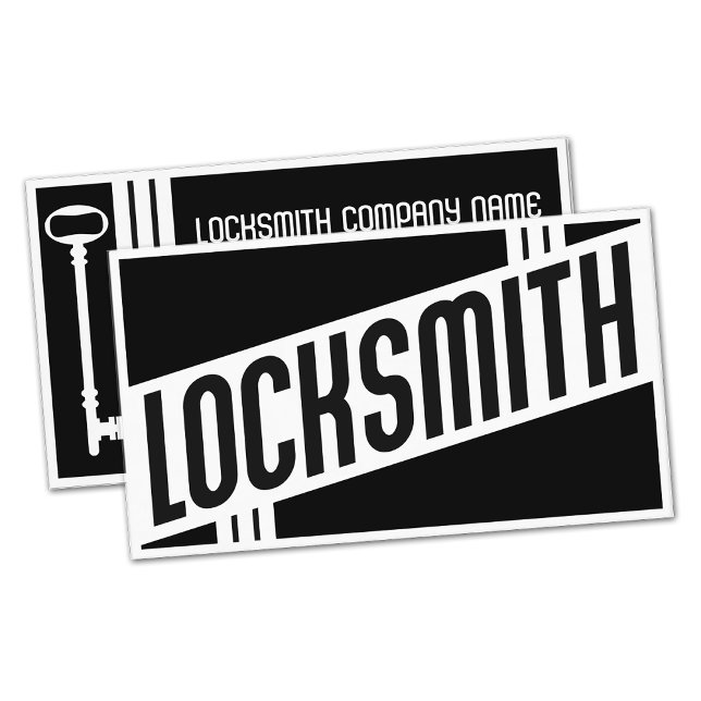 retro locksmith business card (Creator Uploaded)