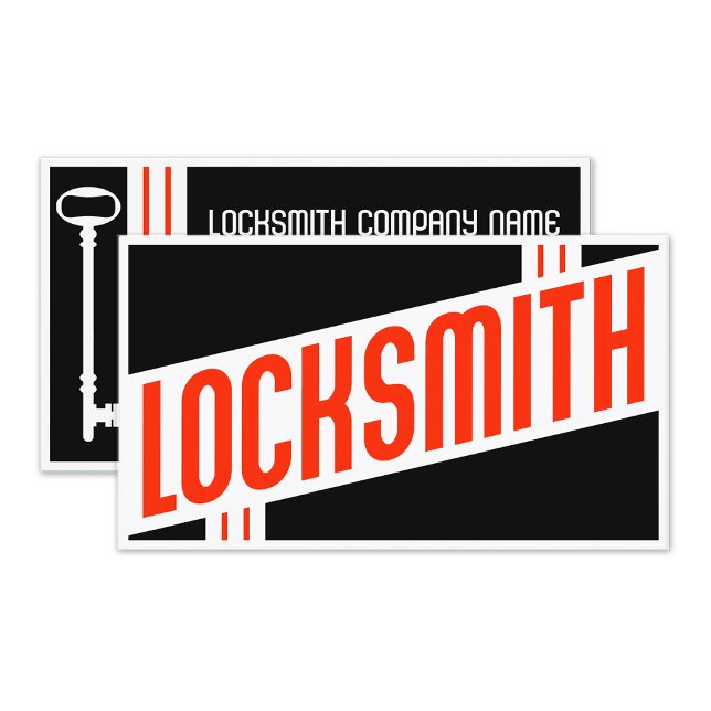 retro locksmith business card (Creator Uploaded)