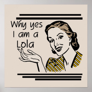 Retro Lola T-shirts and Gifts Poster