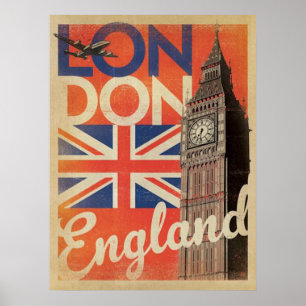 Retro London City Poster