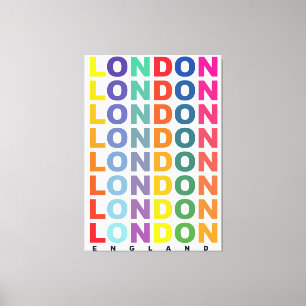 Retro London England poster Canvas Print