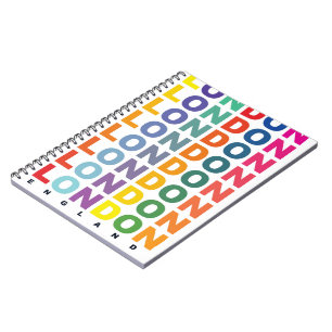 Retro London England poster Notebook