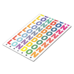Retro London England poster Notepad