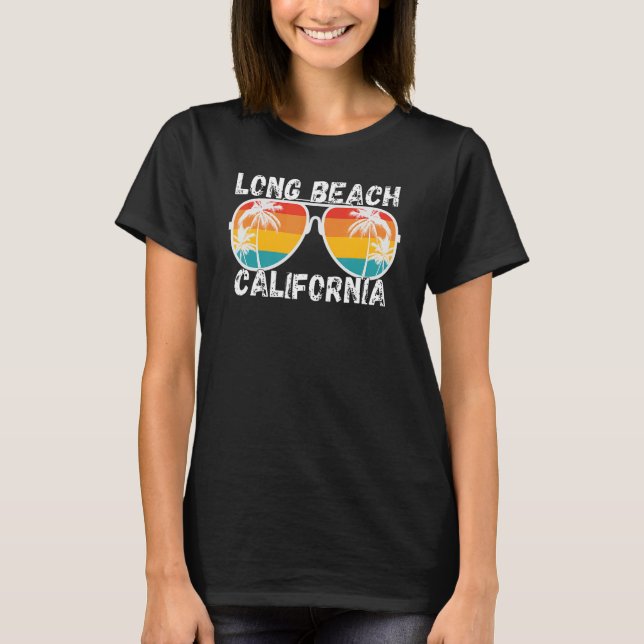 Retro Long Beach California Apparel 2 T-Shirt (Front)