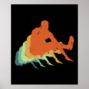 Retro Long Jump Track & Field Olympic Athlete Fan Poster