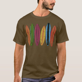 Retro Longboard Surfboard T-Shirt