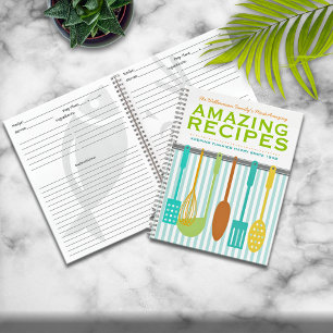 Retro Look Personalised Recipe Notebook