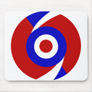 Retro look sixties style mod design mouse pad