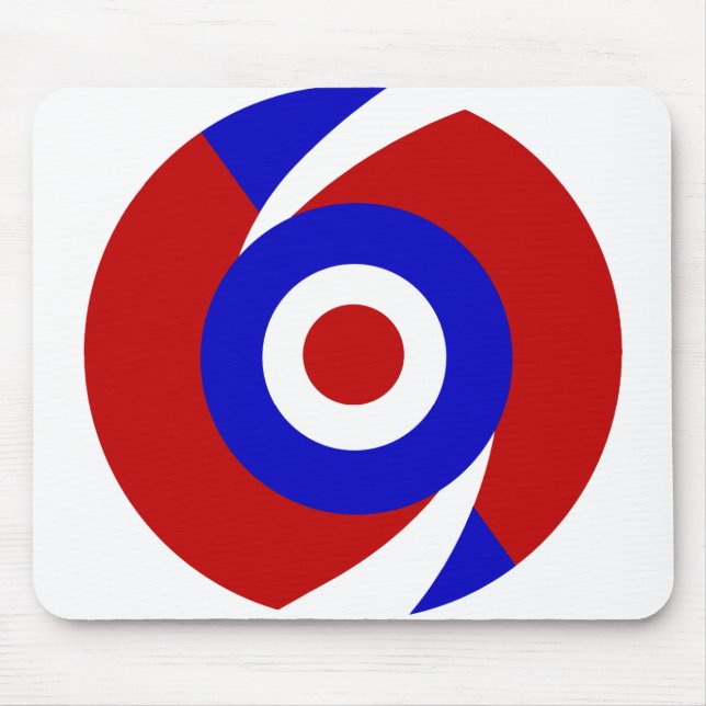 Retro look sixties style mod design mouse pad (Front)