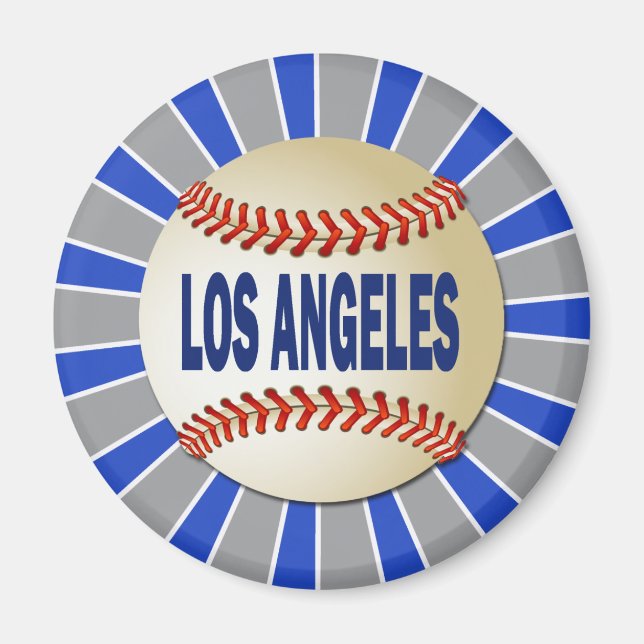 RETRO LOS ANGELES BASEBALL MAGNET (Front)
