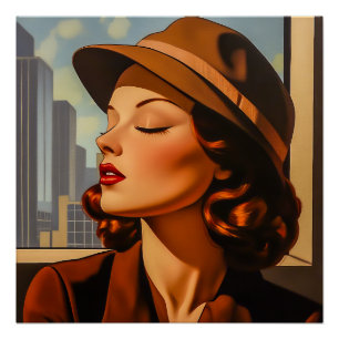 Retro Los Angeles Beauty Poster