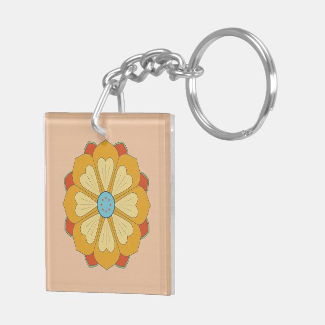 retro lotus series key ring (Back Right)