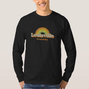 Retro Louisville Kentucky KY Vintage 70s Rainbow T-Shirt