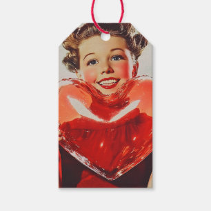 Retro Love: 1950s Heart Glow Gift Tags