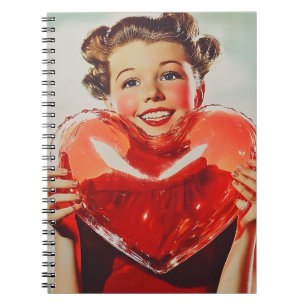 Retro Love: 1950s Heart Glow Notebook