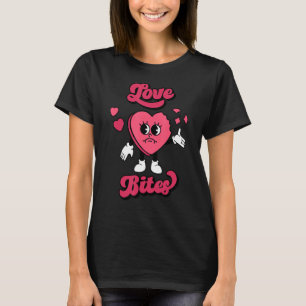 Retro Love Bites Valentine's Day Candy Hippie Hear T-Shirt