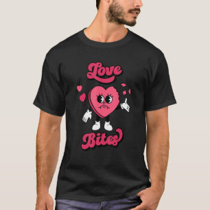 Retro Love Bites Valentine's Day Candy Hippie Hear T-Shirt