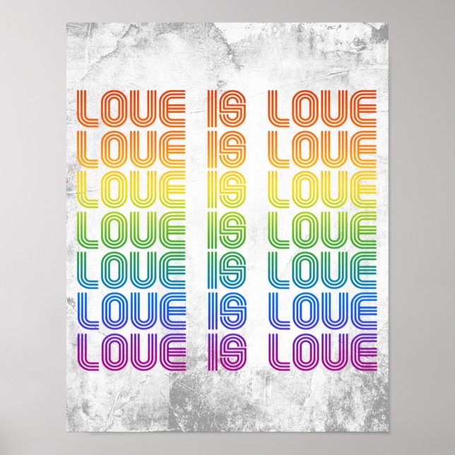 Retro Love is Love Poster (Front)