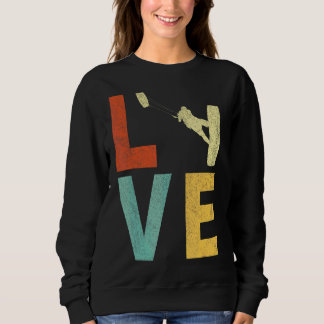 Retro Love Kitesurfing Kiteboarding Kitesurf Vinta Sweatshirt