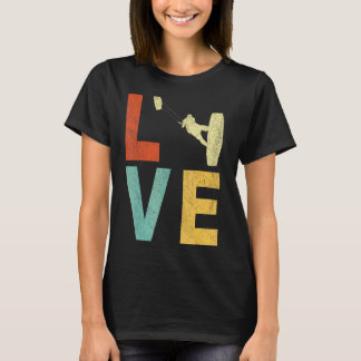 Retro Love Kitesurfing Kiteboarding Kitesurf Vinta T-Shirt