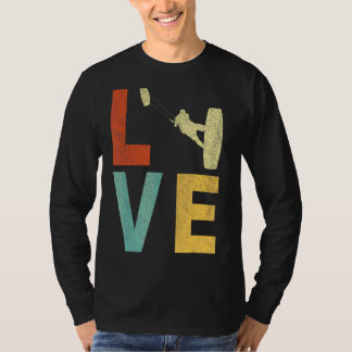 Retro Love Kitesurfing Kiteboarding Kitesurf Vinta T-Shirt