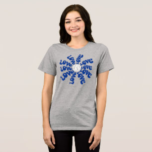 Retro Love Like Jesus Flower Christian Inspiration Tri-Blend Shirt