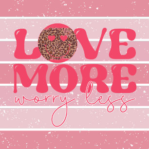 Retro Love More Worry Less T-Shirt