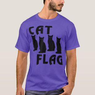 Retro Love Music Cats Flag Funny Kittens Black The T-Shirt