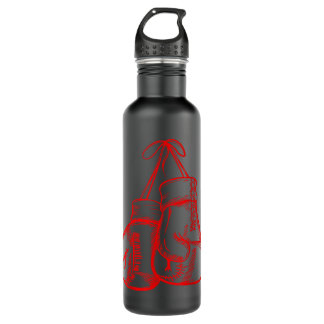 Retro Love Red Boxing Gloves Gifts Boxer Gift 586 710 Ml Water Bottle