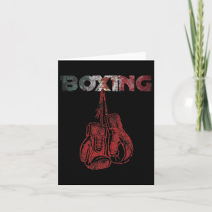 Retro Love Red Boxing Gloves Mexican Vintage Style Card