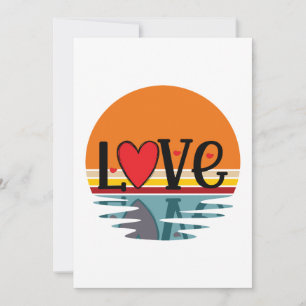 Retro Love Reflection Holiday Card