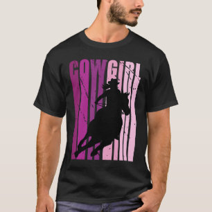 Retro Love Rides Birthday Competition Barrel Racin T-Shirt