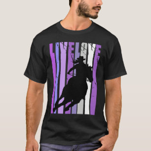 Retro Love Rodeo Barrel Racing Race Racer Women Co T-Shirt