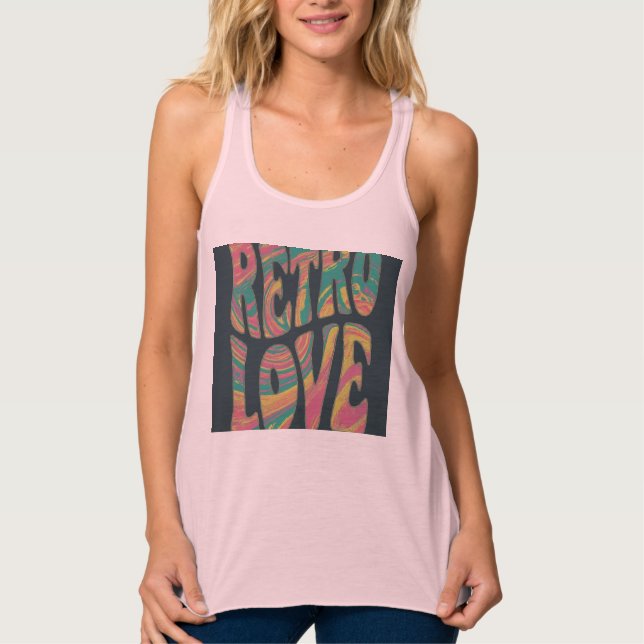 Retro love  singlet (Front)