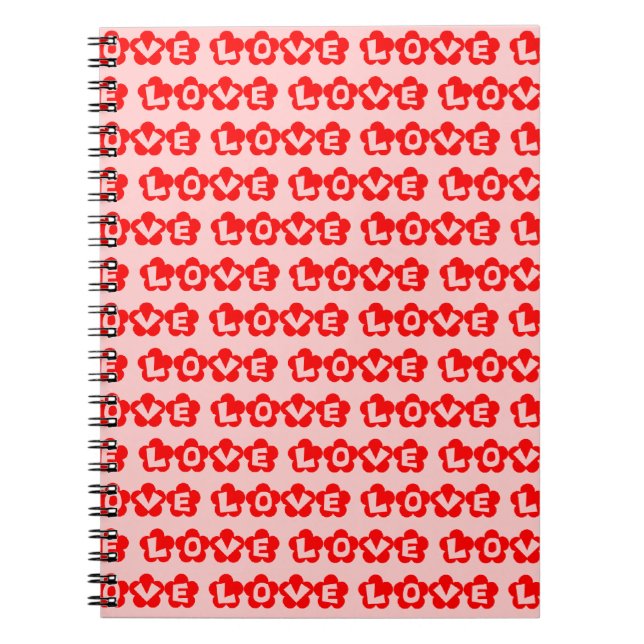 Retro LOVE Spiral Notebook (Front)