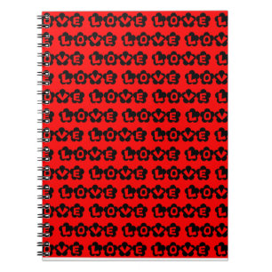 Retro LOVE Spiral Notebook