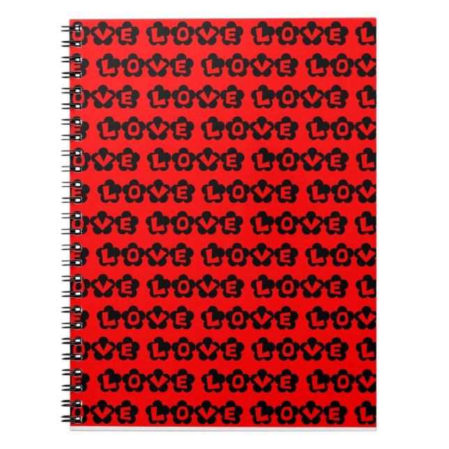 Retro LOVE Spiral Notebook (Front)