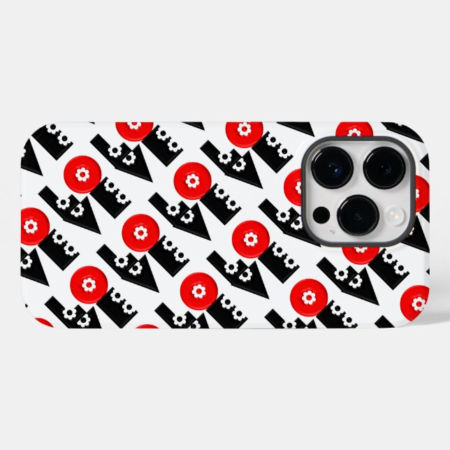Retro LOVE Square Case-Mate iPhone Case (Back (Horizontal))