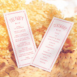 Retro Love Struck Hand Drawn Cupid Modern Wedding Programme<br><div class="desc">A wedding program to match our Retro Love Struck Hand Drawn Cupid Wedding collection. This design features a whimsical, hand-drawn Cupid's arrow illustration, a doodle scribble style frame, handwriting-style typography, and a bold capital font. Edit the wording with your wedding timeline and wedding party details to create your own custom...</div>